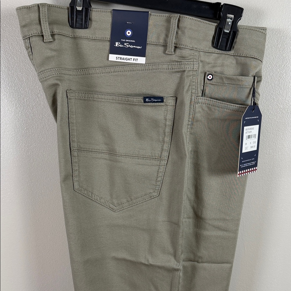 Ben Sherman Vetiver Straight-Fit Pants